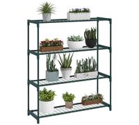 Outsunny Estantería para Plantas de 4 Niveles 89x28x107 cm Verde Oscuro