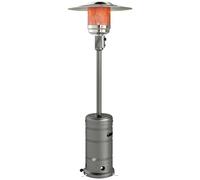 Outsunny estufa de gas butano, 13000w, calefactor de exterior a gas portátil con temperatura ajustable, protección contra vuelcos, encendido piezoeléctrico y ruedas, para butano y propano, 7 m², gris