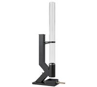 Outsunny Estufa de Pellets para Exterior 13 kW con Tubo de Vidrio Tolva de 2,4 kg y Bandeja para Cenizas Negro