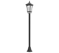 Outsunny Farola Solar Panel Solar Exterior 15x15x127 cm Negro