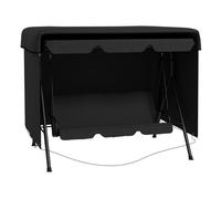 Outsunny Funda Balancín Jardín, Funda Columpio Jardín Exterior, Cubierta de Columpio con Cremallera, Impermeable, 215x155x150 cm, Negro