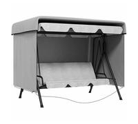 Outsunny funda balancín jardín, funda columpio jardín exterior, cubierta de columpio con cremallera, impermeable, 215x155x150 cm, gris claro 155 cm