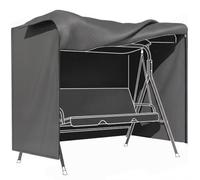 Outsunny Funda Balancín Jardín Impermeable 177x114x152 cm Gris Oscuro | Funda Columpio Jardín Exterior, Cubierta para Columpio, Tela Oxford 600D, con 2 Cremalleras