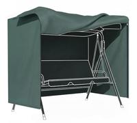 Outsunny Funda Balancín Jardín Impermeable 177x114x152 cm Verde Oscuro | Funda Columpio Jardín Exterior, Cubierta para Columpio, Tela Oxford 600D, con 2 Cremalleras