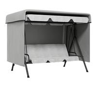 Outsunny Funda Balancín Jardín Impermeable 215x155x150 cm Gris Claro