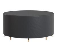 Outsunny Funda de mobiliario de jardín impermeable para mesa redonda, tejido Oxford 420D para jardín exterior, Ø200 x 80 cm, negro Aosom España