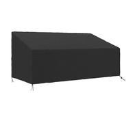 Outsunny funda para banco de jardín 3-4 plazas, funda sofá exterior impermeable, tela oxford 600d con recubrimiento resistente a los rayos uv y al polvo, 218x111x63/101 cm para patio, terraza, negro