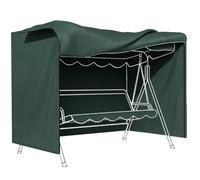 Outsunny Funda para Columpios de Exterior 205x124x164 cm Verde Oscuro | Impermeable, con Cremallera, Cubierta Muebles para Exterior, Tela Oxford 600D, Ideal Columpios