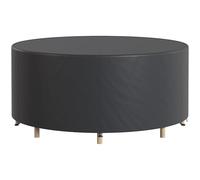 Outsunny - Funda para muebles de jardín (redonda), impermeable, tela Oxford 420D resistente para mesa y sillas de jardín al aire libre, Ø200 x 80 cm, color negro