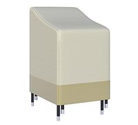 Outsunny Funda para Sillas Apilables 90x70x115 cm para Sillas de Jardín Impermeable de Tela Oxford 600D Funda para Muebles Jardín Anti-UV Beige y Café
