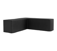 Outsunny Funda protectora para muebles de jardín en forma de L, resistente al agua, funda para sofá esquinero, protección UV de 420D Oxford, resistente al invierno, 250 x 250 x 79 cm, color negro
