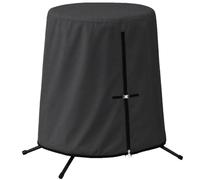 Outsunny Funda silla huevo colgante zip soporte 200x230 cm Negro | Funda de silla colgante exterior, protector de muebles resistente al agua y al polvo, tela Oxford 300D