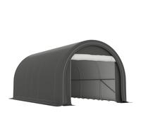 Outsunny Garaje Exterior para Coche 3x5 m Impermeable con Tejido PE Resistente Garaje con Marco de Acero Galvanizado UPF30+ Gris Aosom España