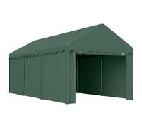 Outsunny Garaje Exterior para Coche 6x3 m Impermeable Anti-UV con Paredes Laterales Desmontables y 2 Puertas con Cremallera Verde