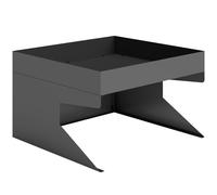 Outsunny Garaje para robot cortacésped con jardinera, Garaje robusto de acero galvanizado, Negro