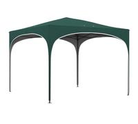 Outsunny Gazebo de Jardín Altura Ajustable con Orificios de Drenaje y Bolsa de Transporte, Metal, Verde Aosom España