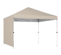 Outsunny Gazebo Plegable Pop-Up 3x3 m con Pared Lateral, en Metal y Tela Oxford, Beige Aosom España