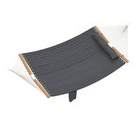 Outsunny Hamaca colgante 325 cm con almohada extra-larga, tejido acolchado, bolsillo para revistas, interior y exterior, gris Aosom España