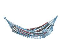 Outsunny Hamaca Doble Portátil de Algodón 300x150 cm Multicolor con Bolsa para Exteriores Patio Jardín Playa Camping Carga 150 kg Aosom España