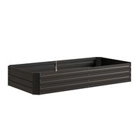 Outsunny Huerto elevado macetero rectangular en acero galvanizado tutores para tomates y plantas trepadoras 180 x 90 x 29,5 cm Aosom España