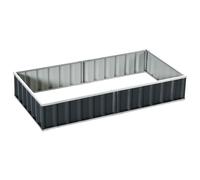 Outsunny Huerto Urbano 174x90x30 cm Arriate de Jardín de Acero Incluye Guantes Jardinera Macetero Rectangular para Cultivos Plantas Flores para