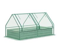 Outsunny Huerto Urbano con Invernadero Jardinera Elevada Exterior con Cubierta para Plantas Patio Terraza 185x95x92 cm Aosom España