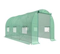 Outsunny Invernadero Caseta 445x190x200 cm con 6 Ventanas y Cubierta de Polietileno PE 140g/m² para Cultivar Plantas en Terraza Aosom España