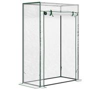 Outsunny Invernadero con Puerta Enrollable y Estructura de Acero Invernadero de Jardín Terraza Patio 100x50x150 cm Transparente Aosom España