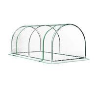 Outsunny Mini Invernadero 200x100x80 cm para Jardín Terraza Cultivo de Plantas Semilla Vivero Casero Tipo Túnel con Marco de Acero y Cubierta Plástico