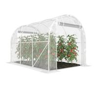 Outsunny Invernadero de Exterior 3x2x2 m Anti-UV Impermeable Transparente | Invernadero de Túnel, 2 Puertas Enrollables, Marco de Acero Galvanizado, Cubierta de PE 150g/m², para Cultivos
