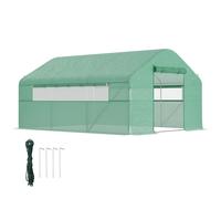 Outsunny Invernadero de Exterior 4x3x2 m con Cubierta de PE Anti-UV verde