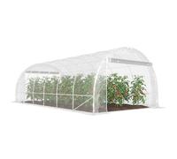 Outsunny Invernadero de Exterior 6x3x2 m Anti-UV Impermeable Transparente | Invernadero de Túnel, 2 Puertas Enrollables, Marco de Acero Galvanizado, Cubierta de PE 150g/m², para Cultivos