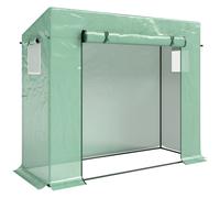 Outsunny Invernadero de Exterior con Ventanas y Marco de Acero Invernadero para Cultivar Tomates Flores 200x76x168 cm Verde