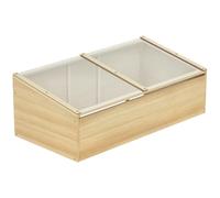 Outsunny Invernadero de Madera Invernadero de Marco frío Sistema de jardineras y maceteros para balcón de jardín, 100 x 50 x 35 cm, Natural, Abeto, Tablero de PC