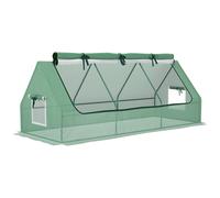 Outsunny Invernadero de Terraza 240x90x90 cm con Ventanas de Malla Verde