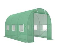 Outsunny Invernadero de Túnel 350x200x200 cm para Cultivo de Plantas Tunel Invernadero Huerto Acero Polietileno PE invernadero tunel Aosom España