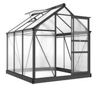 Outsunny Invernadero Jardín Policarbonato 3,65m2 UV Base Reforzada 190x192x201cm
