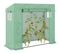 Outsunny Invernadero Pequeño con Ventanas para Cultivar Tomates blanco