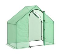 Outsunny Invernadero Pequeño con Puerta con Cremallera 180x100x168 cm Verde