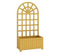 Outsunny Jardinera con Enrejado de Madera para Cultivos Verduras