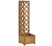 Outsunny Jardinera con Enrejado de Madera Macetero con Enrejado Jardinera Rectangular para Trepadoras Cultivos Plantas Flores Decoración en Esquina