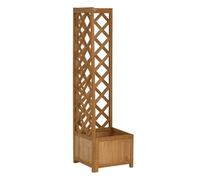 Outsunny Jardinera con Enrejado de Madera Macetero con Enrejado Jardinera Rectangular para Trepadoras Cultivos Plantas Flores Decoración en Esquina