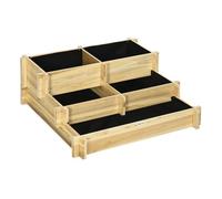 Outsunny Jardinera Madera Natural