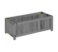 Outsunny Jardinera de Madera Plegable con 4 Patas 70x30x25 cm Gris