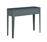 Outsunny Jardinera Elevada de Madera 100x30x80 cm Cama de Cultivo Rectangular para Plantas Verduras Flores con Drenaje Aosom España