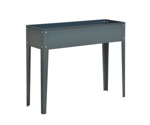 Outsunny Jardinera Elevada de Madera 100x30x80 cm Cama de Cultivo Rectangular para Plantas Verduras Flores con Drenaje Aosom España