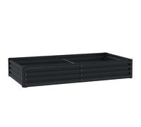 Outsunny Jardinera Elevada Rectangular de Acero Galvanizado para Cultivar Plantas Flores Hierba 180x90x30 cm Gris Oscuro