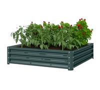 Outsunny Jardinera Exterior Grande Rectangular 120x120x30 cm Verde