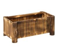 Outsunny Jardinera Rectangular Arriate de Jardín con 4 Patas para Cultivos Verduras Flores en Jardín Balcón 70x35x30 cm Natural Aosom España