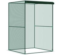 Outsunny Jaula de Cultivo con Puerta Enrollable y Marco de Acero 120x120x180 cm 120x120x180 cm